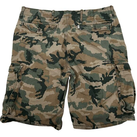 Levi’s Camo Cargo Shorts Men’s 36 Green Brown Tan Camouflage Military Hunting - Picture 5 of 8